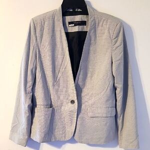 Zara Basic Collection Gray Checkered Blazer